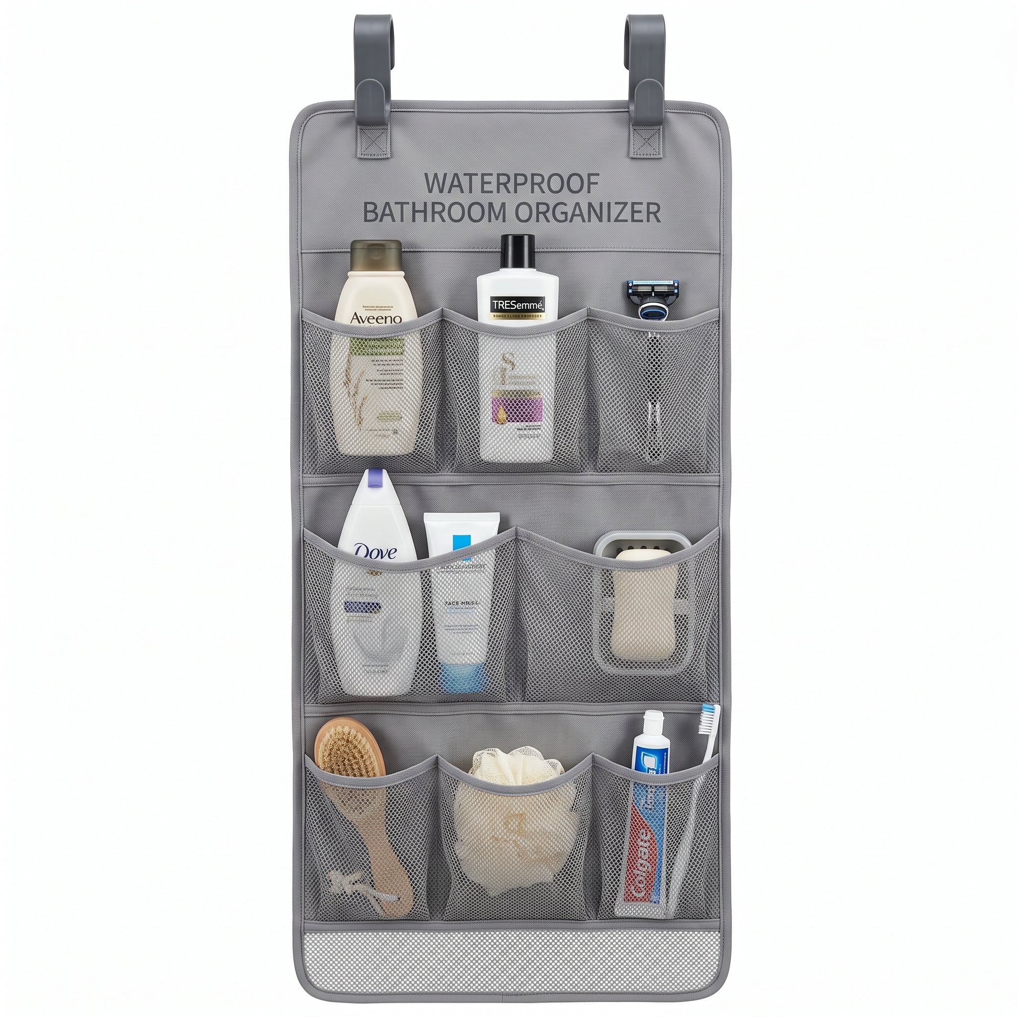 Quick Dry Mesh Wall Hanging Waterproof Multi-Pocket Shower Organizer