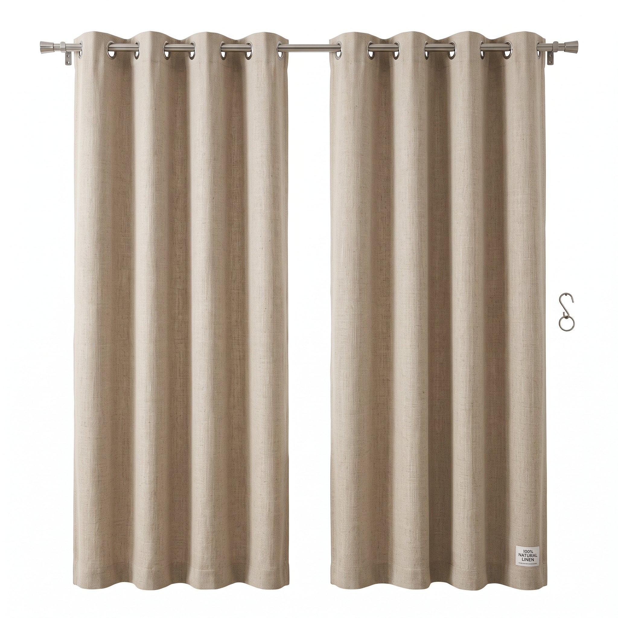 Noise Blocking Triple Weave Linen Energy Saving Window Drapes